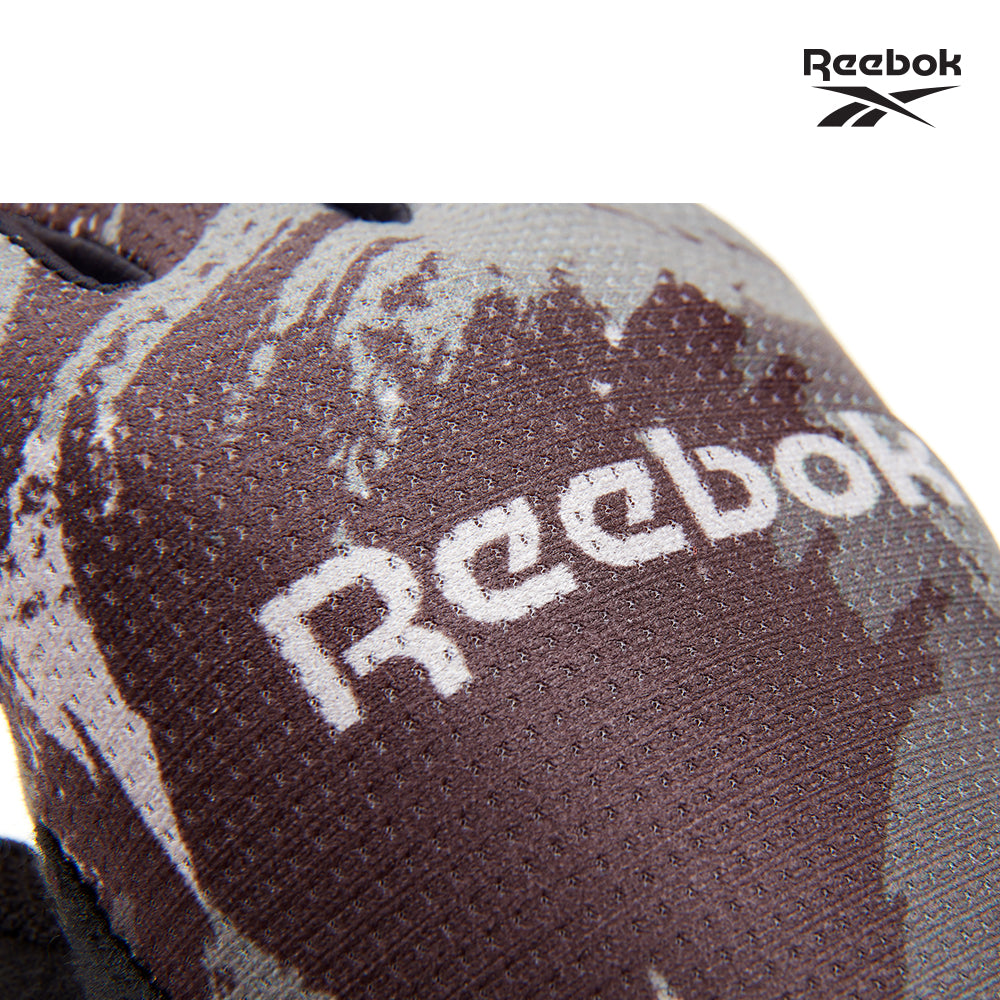 【福利品】Reebok 速乾透氣健身手套(迷彩灰)-M