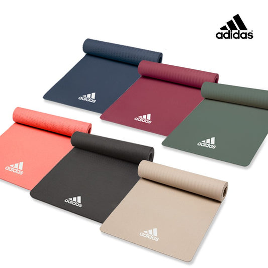 【Adidas 愛迪達】輕量波紋瑜珈墊-8mm(五色)