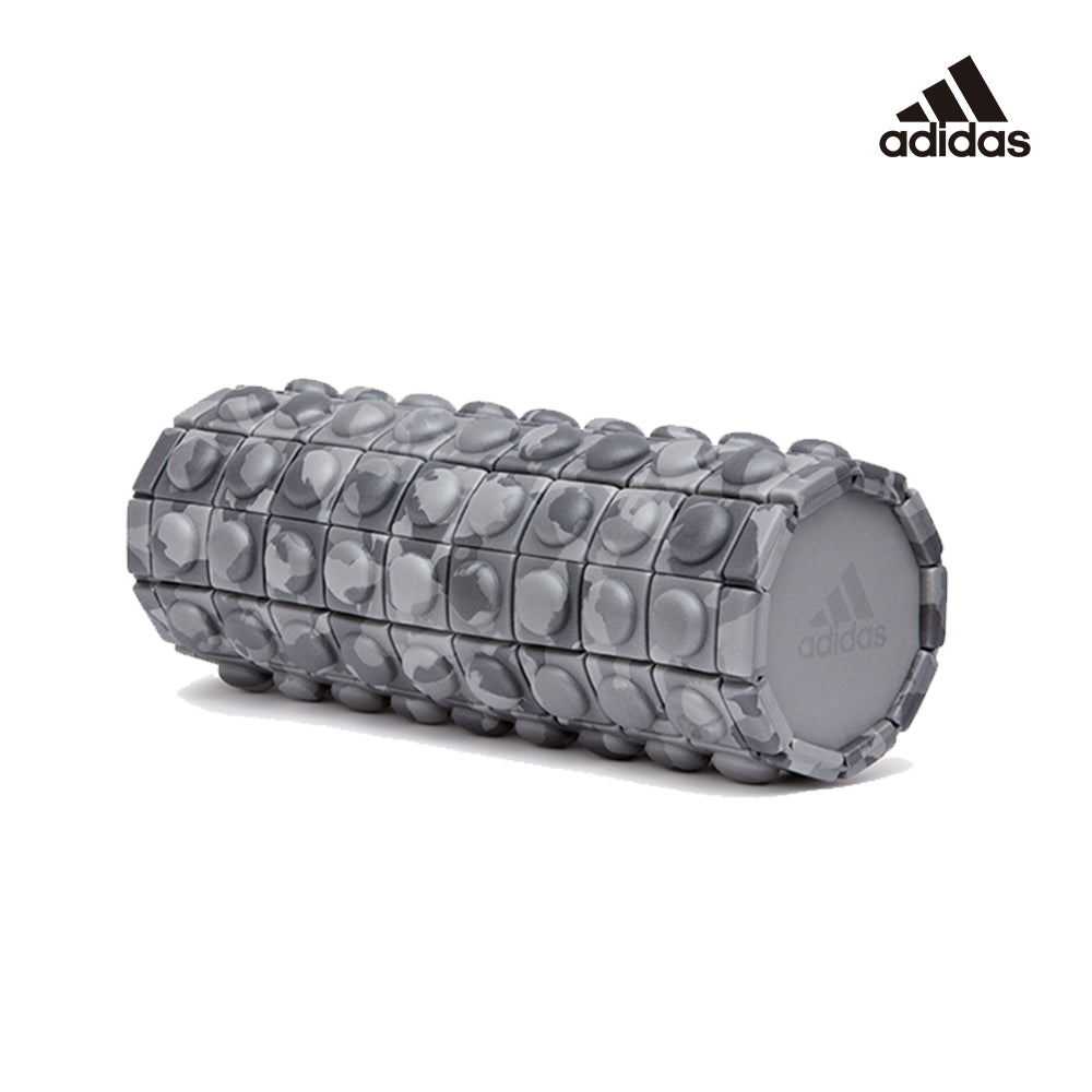 【Adidas 愛迪達】3D浮點按摩滾筒(迷彩灰/33cm)