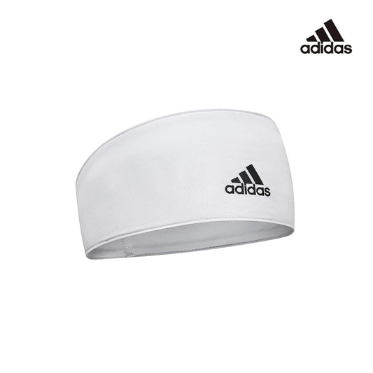 【Adidas 愛迪達】雙面高彈性吸汗頭帶(簡約白)
