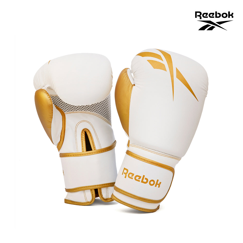 【福利品】Reebok 戰鬥拳擊手套(白金)-10/12/14oz