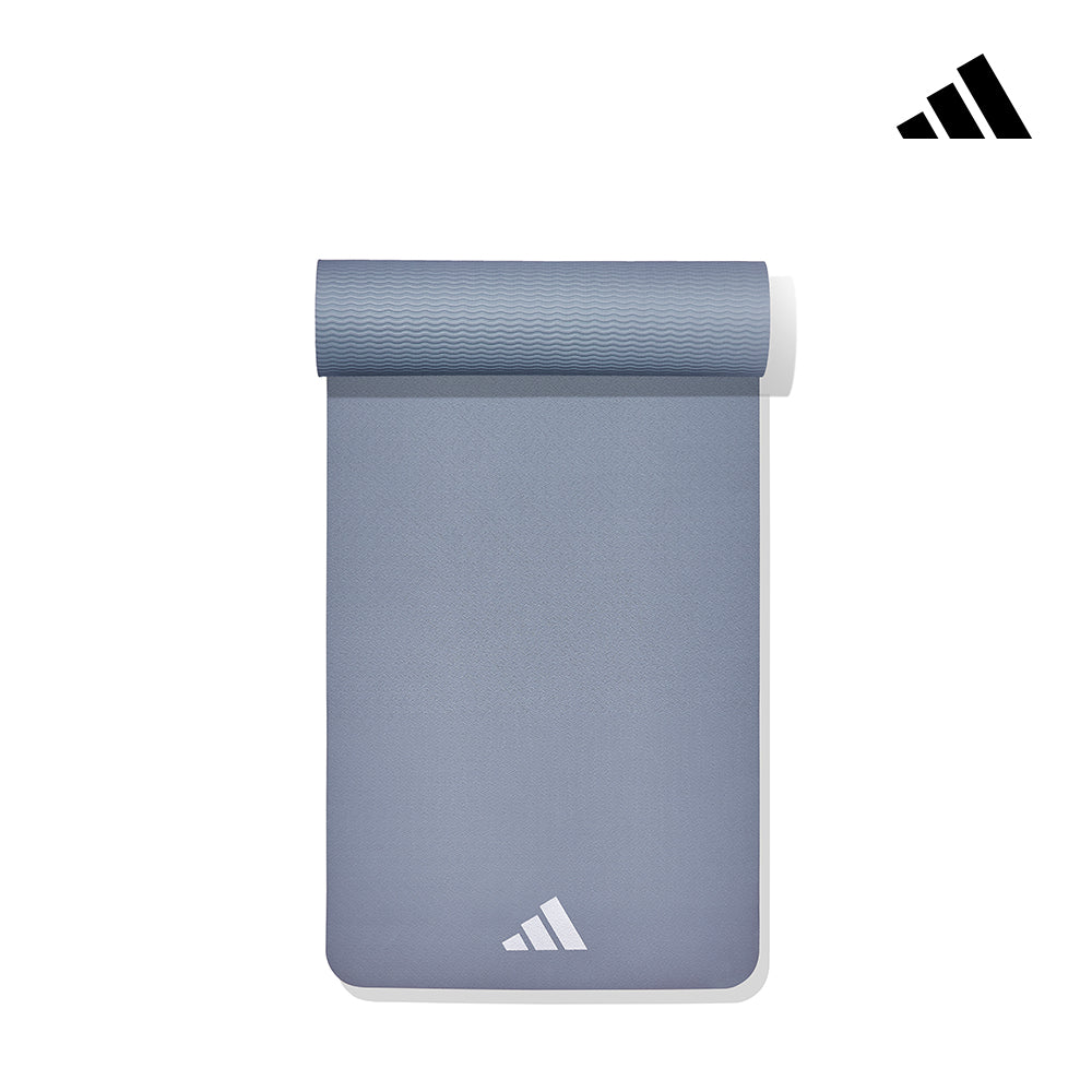 【Adidas 愛迪達】輕量波紋瑜珈墊-8mm(太空灰/櫻花粉)