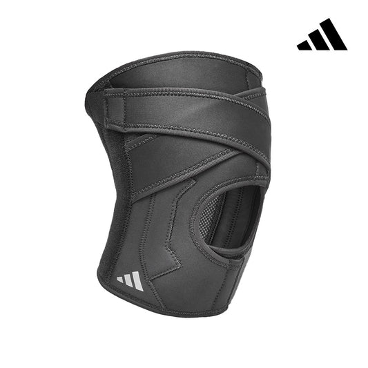 【Adidas 愛迪達】可調式綁帶護膝-S~XL