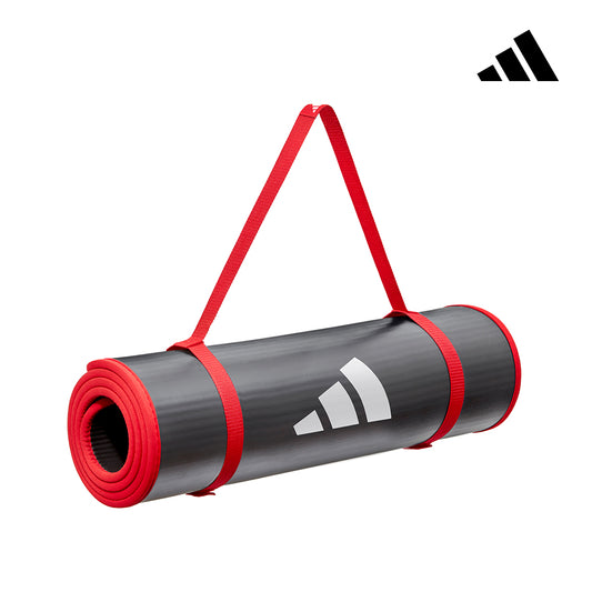 【Adidas 愛迪達】專業加厚訓練運動墊-10mm(紅/灰)