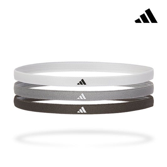 【Adidas 愛迪達】止滑運動髮帶組(曜石黑/ 象牙白 / 冷冽灰)