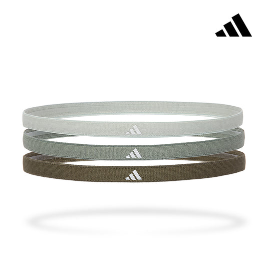 【Adidas 愛迪達】止滑運動髮帶組(淺灰綠/莫蘭迪綠/橄欖綠)