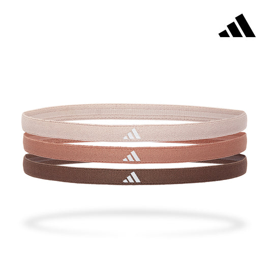 【Adidas 愛迪達】止滑運動髮帶組(燕麥棕/焦糖棕/可可棕)