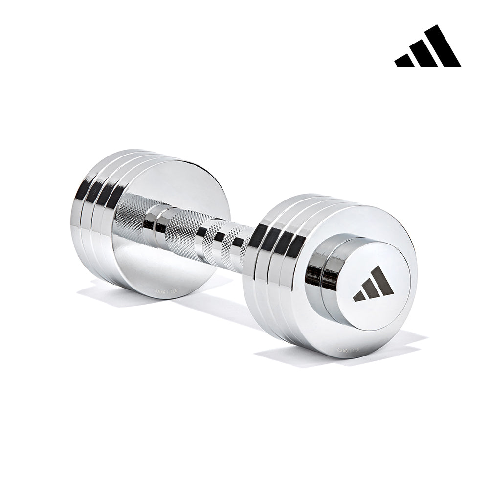 【福利品】Adidas 可調式健身電鍍啞鈴(5kg)