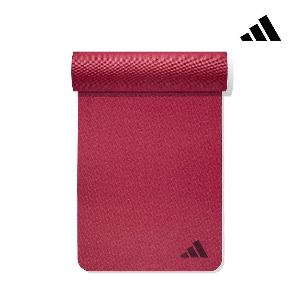 【Adidas 愛迪達】環保壓紋瑜珈墊-10mm