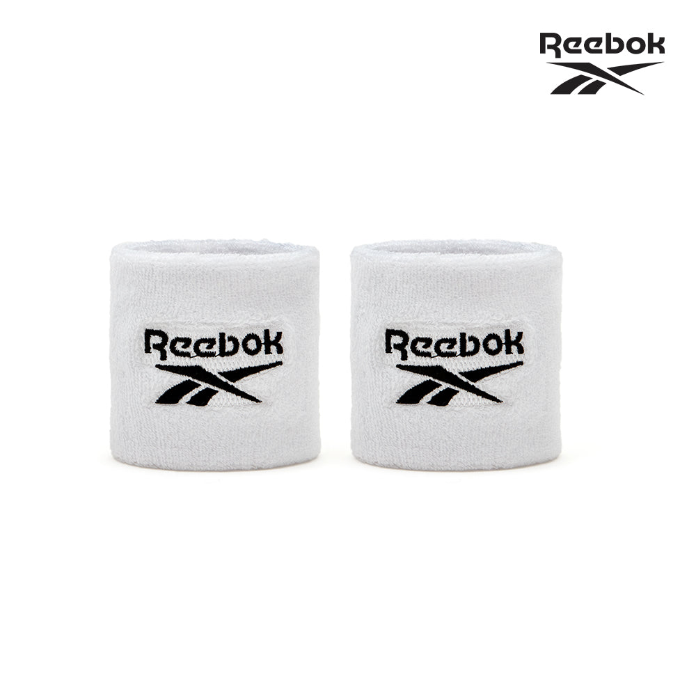 【福利品】Reebok棉質舒適運動護腕(黑/白)