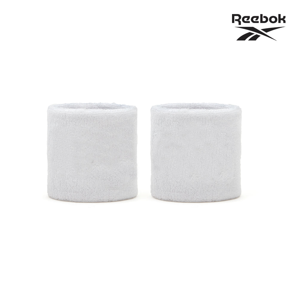 【福利品】Reebok棉質舒適運動護腕(黑/白)