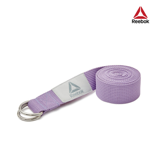 【Reebok】編織棉質瑜珈伸展帶(羅蘭紫)-2.5m
