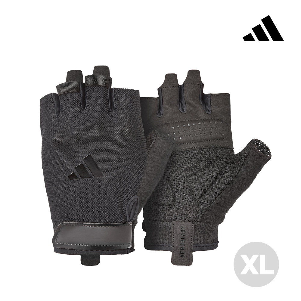 【Adidas 愛迪達】基礎透氣訓練手套(黑)-XS~XL