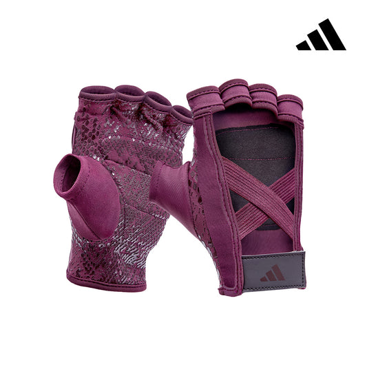 【Adidas 愛迪達】女用透氣防滑手套(酒紅紫)-S~XL