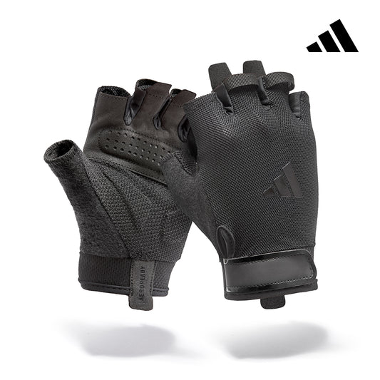 【Adidas 愛迪達】基礎透氣訓練手套(黑)-XS~XL