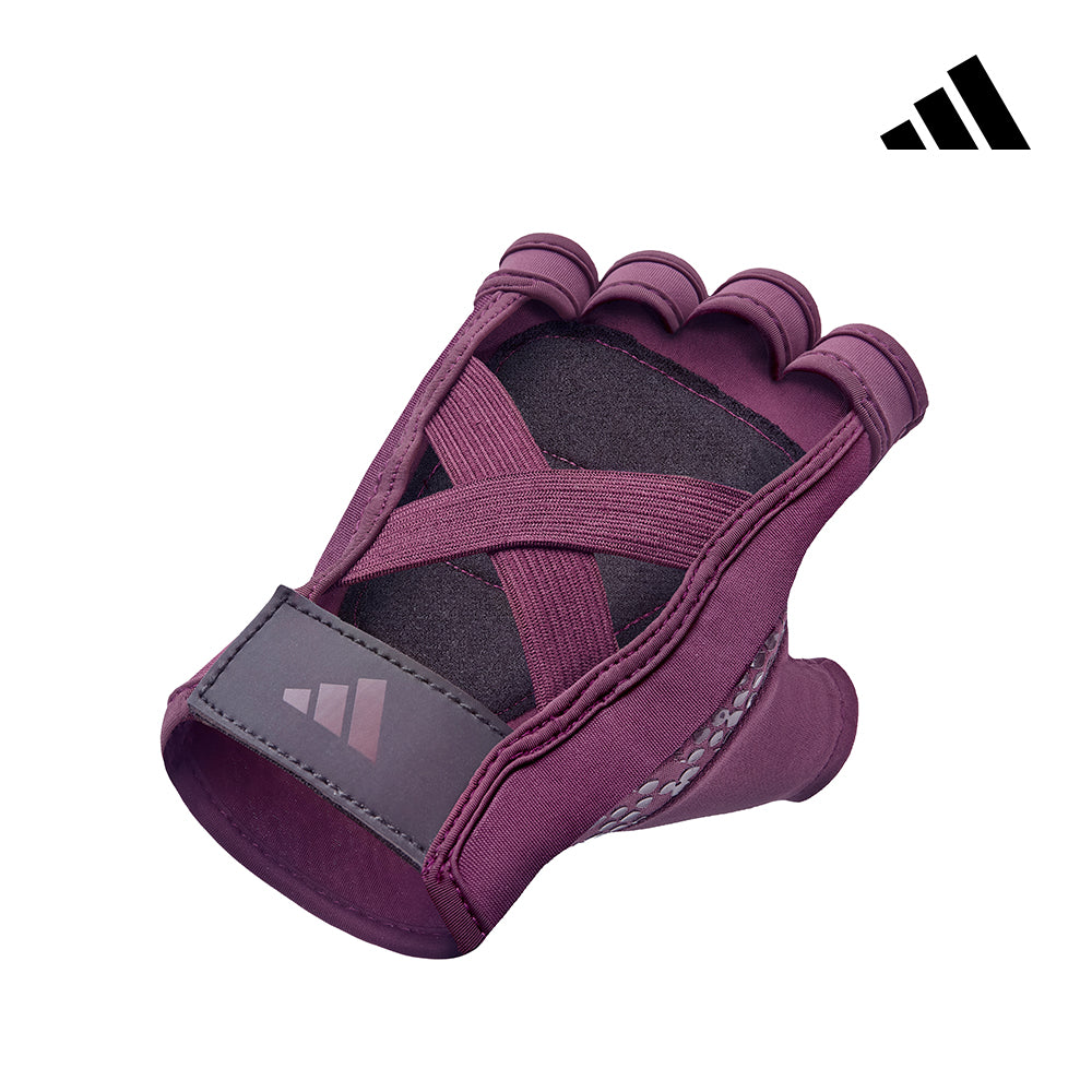 【Adidas 愛迪達】女用透氣防滑手套(酒紅紫)-S~XL