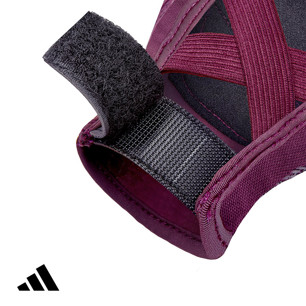 【Adidas 愛迪達】女用透氣防滑手套(酒紅紫)-S~XL