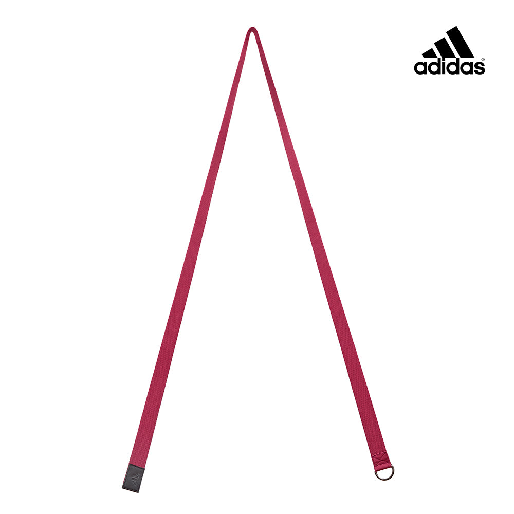 【福利品】Adidas 編織瑜珈伸展帶(胭脂紅)