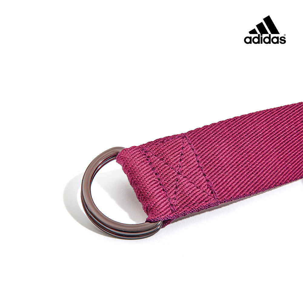 【福利品】Adidas 編織瑜珈伸展帶(胭脂紅)