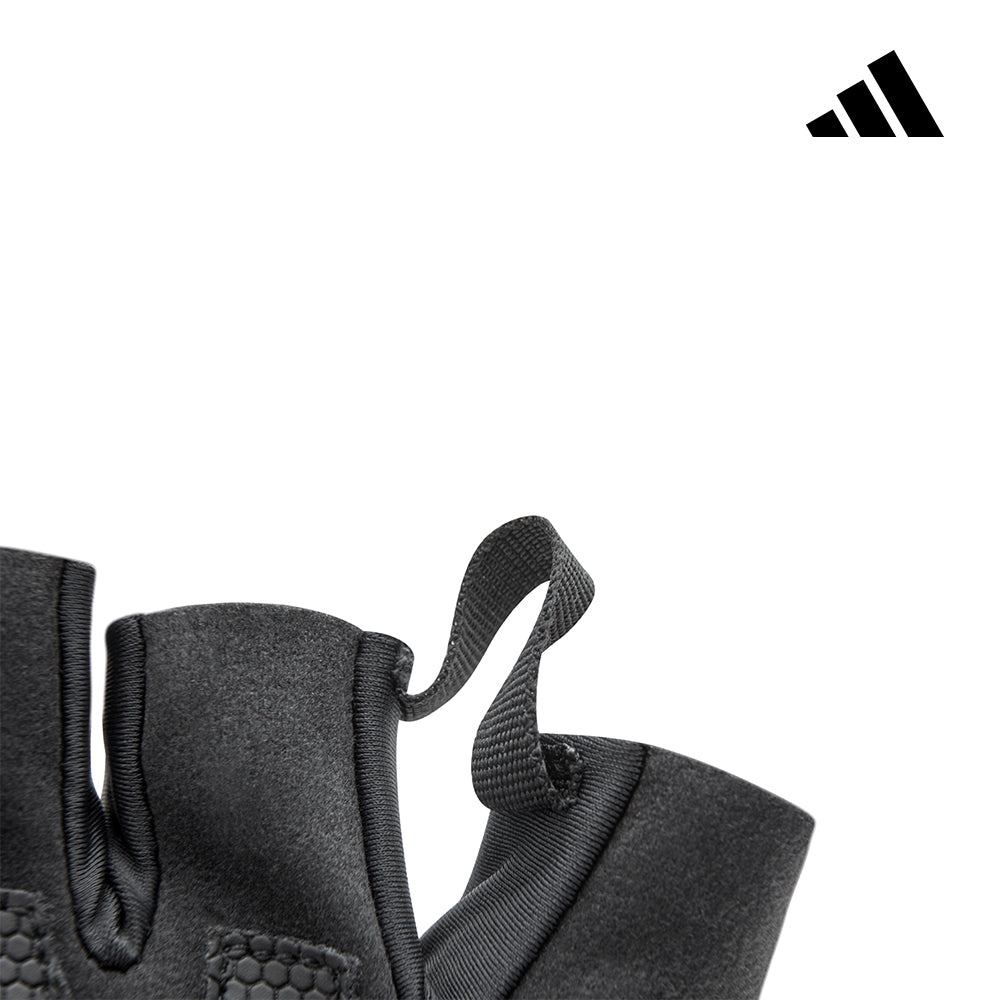 【福利品】Adidas防滑短指手套(格調灰)-S/M/L