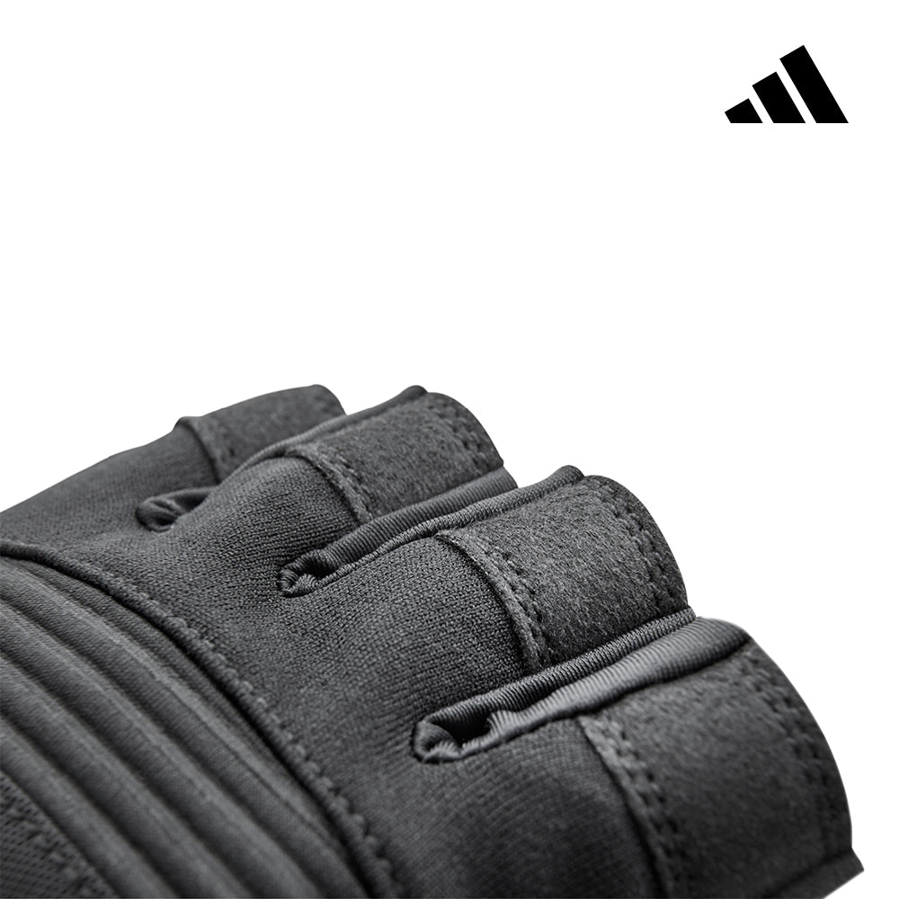 【福利品】Adidas防滑短指手套(格調灰)-S/M/L