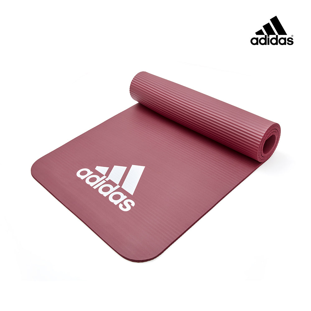 【福利品】Adidas輕量彈性瑜珈墊-7mm(煙燻紅)