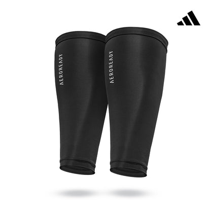 【Adidas 愛迪達】吸濕排汗壓縮小腿套(黑/白)-S~XL