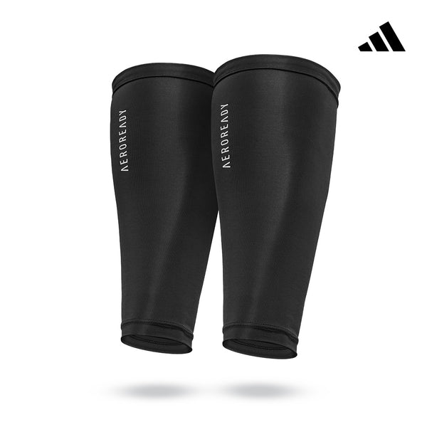 【Adidas 愛迪達】吸濕排汗壓縮小腿套(黑/白)-S~XL