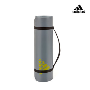 【Adidas 愛迪達】紮染防滑瑜珈墊-10mm(鐵霧灰/煙燻粉)