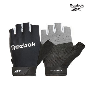 【福利品】Reebok 速乾透氣健身手套(經典黑)-S/M