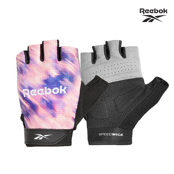 【Reebok】女用速乾健身手套(迷幻粉)-L