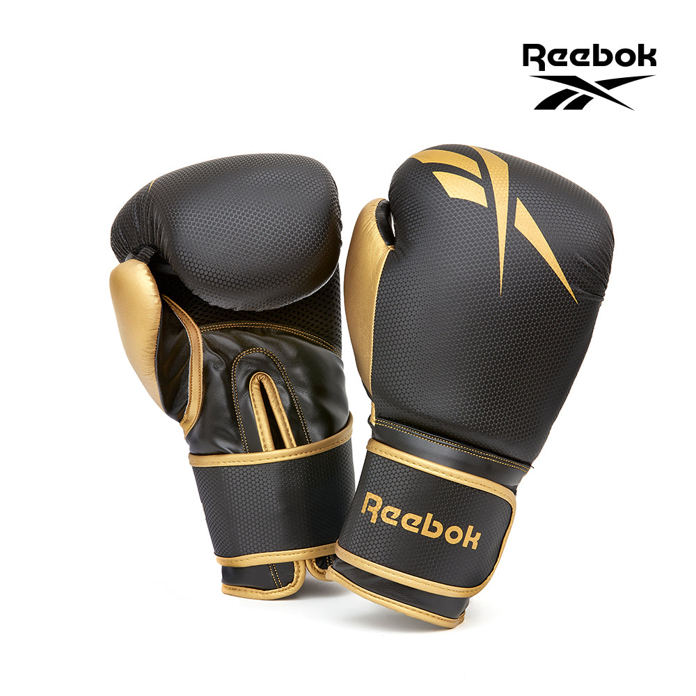 【Reebok】戰鬥拳擊手套(黑金)-10oz~14oz