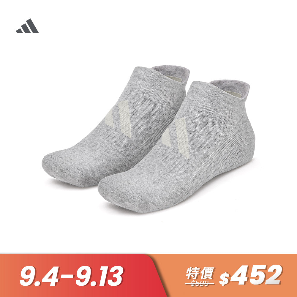 【Adidas 愛迪達】訓練止滑隱形襪-黑/灰 (M/L) (L/XL)