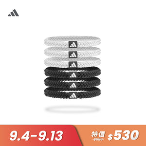 【Adidas 愛迪達】彈力編織髮圈（6入）