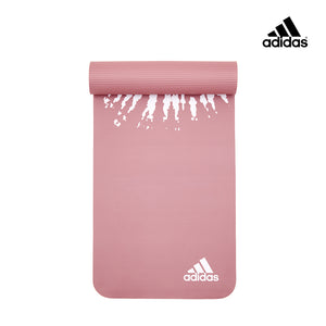 【Adidas 愛迪達】紮染防滑瑜珈墊-10mm(鐵霧灰/煙燻粉)
