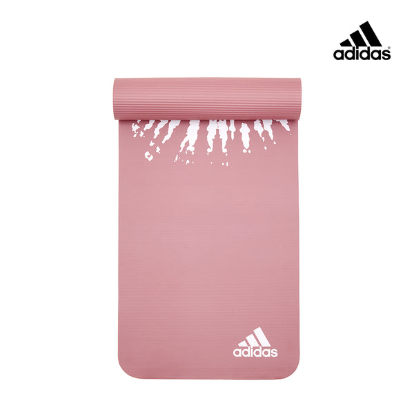 【Adidas 愛迪達】紮染防滑瑜珈墊-10mm(鐵霧灰/煙燻粉)