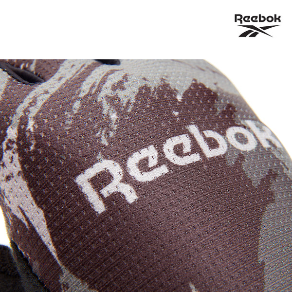 【Reebok】速乾透氣健身手套(迷彩灰)-S/M