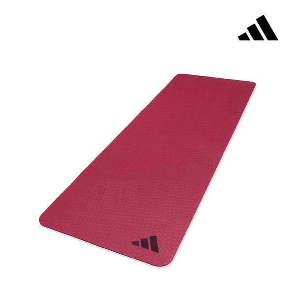 【Adidas 愛迪達】環保壓紋瑜珈墊-4mm(五色)