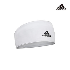 【Adidas 愛迪達】雙面高彈性吸汗頭帶(簡約白)