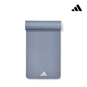 【Adidas 愛迪達】輕量波紋瑜珈墊-8mm(太空灰/櫻花粉)