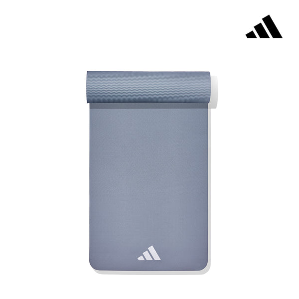 【Adidas 愛迪達】輕量波紋瑜珈墊-8mm(太空灰/櫻花粉)