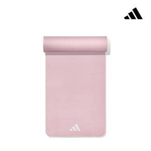 【Adidas 愛迪達】輕量波紋瑜珈墊-8mm(太空灰/櫻花粉)