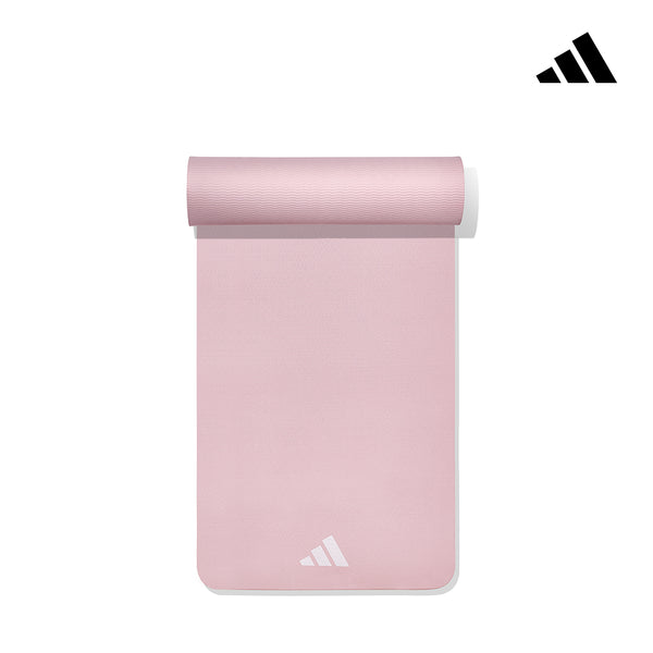 【Adidas 愛迪達】輕量波紋瑜珈墊-8mm(太空灰/櫻花粉)