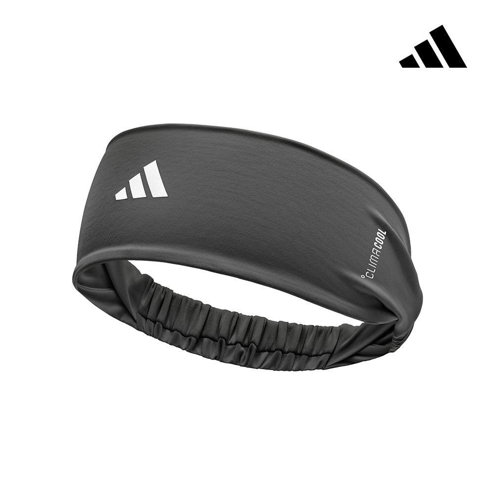 【Adidas 愛迪達】涼感透氣運動頭帶(黑/白)