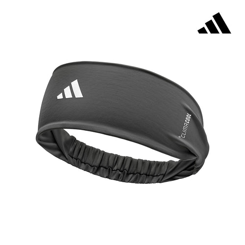 【Adidas 愛迪達】涼感透氣運動頭帶(黑/白)