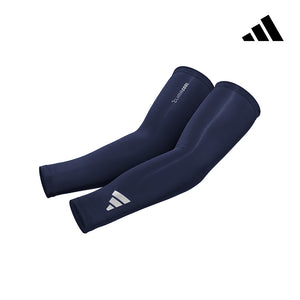 【Adidas 愛迪達】涼感抗UV運動袖套(海軍藍/螢光綠)-S/M、L/XL