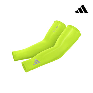 【Adidas 愛迪達】涼感抗UV運動袖套(海軍藍/螢光綠)-S/M、L/XL