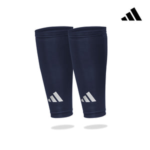 【Adidas 愛迪達】涼感抗UV運動小腿套(海軍藍/螢光綠)-S/M、L/XL