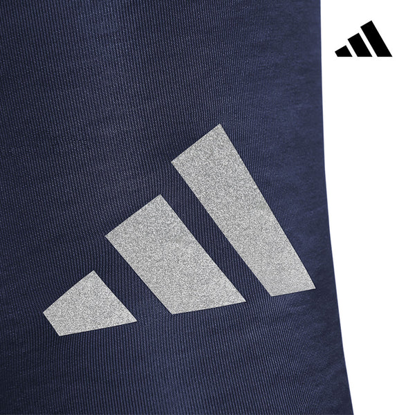 【Adidas 愛迪達】涼感抗UV運動小腿套(海軍藍/螢光綠)-S/M、L/XL