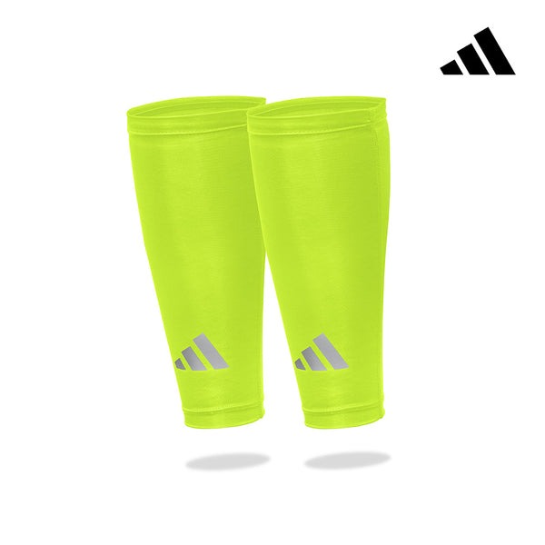 【Adidas 愛迪達】涼感抗UV運動小腿套(海軍藍/螢光綠)-S/M、L/XL